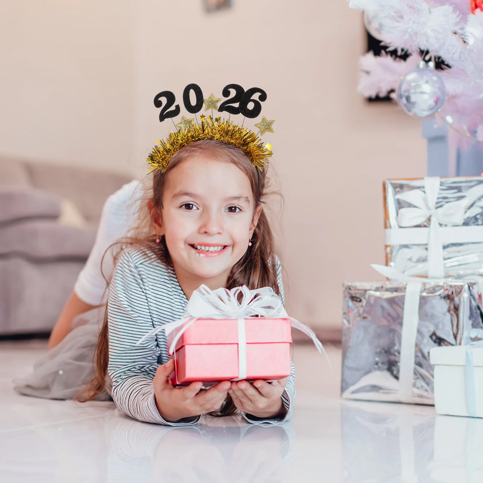 

2Pcs 2026 New Year Headbands Festive Party Headwear for Women Holiday and Graduation Events Happy New Year Headband