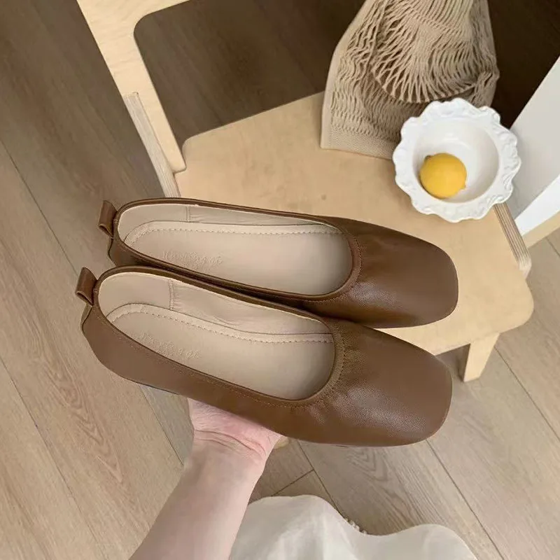 

Новинка 2025, летние красные, желтые туфли на плоской подошве, женские балетки, модные женские балетки ярких цветов, мягкие мокасины без шнуровки Мэри Джейн