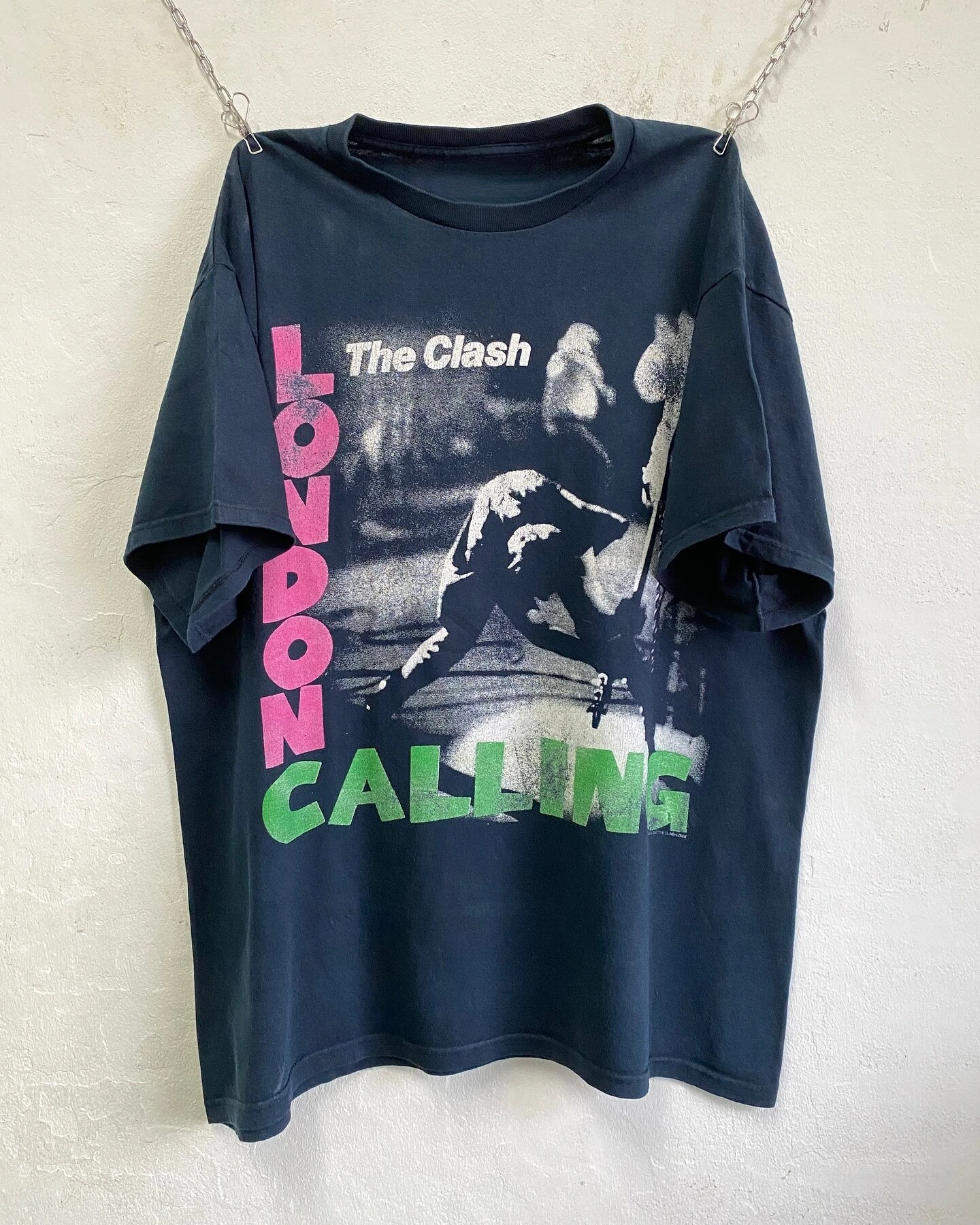 Vintage The Clash London Calling Album Graphic Tee Cotton Mens Womens T-Shirt Summer Streetwear