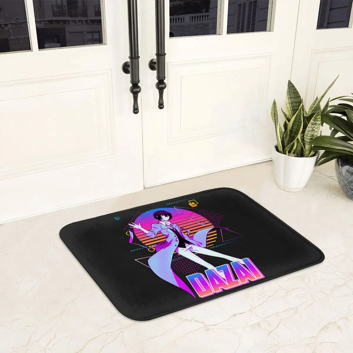 Dazai Retro Style Bungo Stray Dogs Anime Doormat Dust-proo Carpet Rug Kitchen Entrance Home Floor Mat for Balcony Footpad Mats