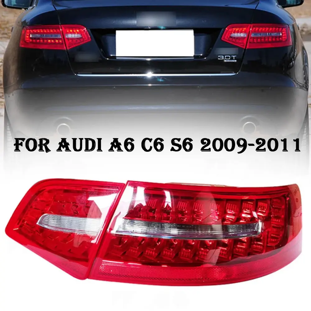 

Автомобильные фары для Audi A6 2009 2010 2011 A6L S6 C6 светодиодный автоматический задний фонарь задний фонарь динамический сигнал подсветки аксессуары обновление