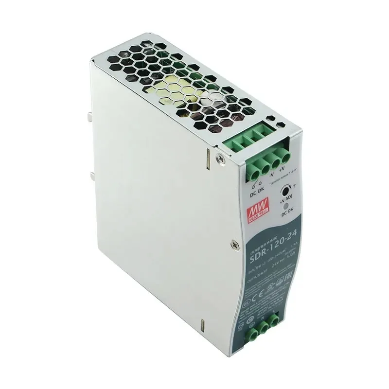 Mean Well SDR-120-24 120W Single Output Industrial 24V Din Rail Power Supply with PFC Function Power Supplies