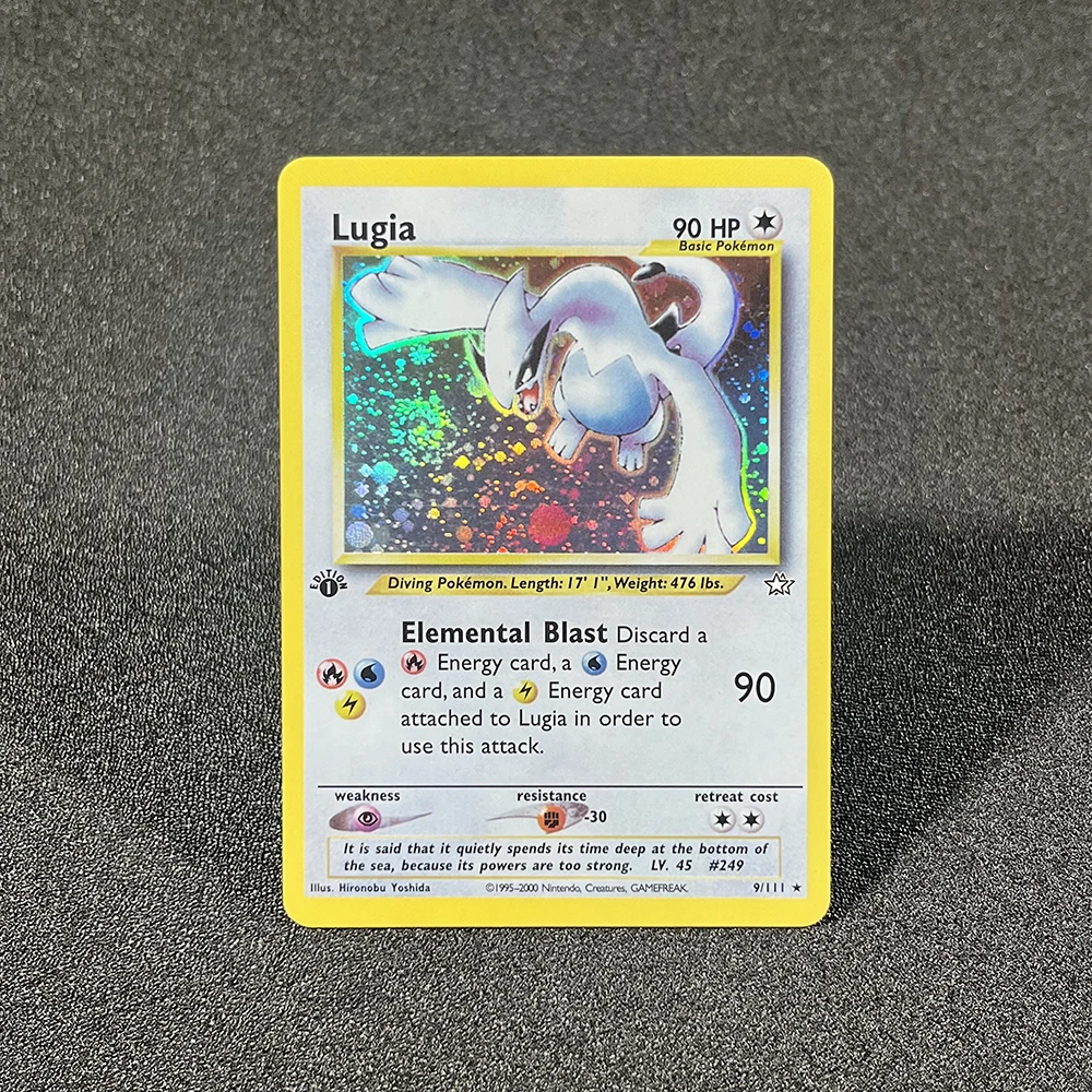 

Pokémon Single Cards Neo Genesis (N1) Lugia Pichu Steelix Slowking Feraligatr Typhlosion Foil Cards Game Collection PTCG PROXY