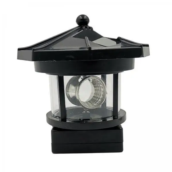 

5xSolar Lighthouse Rotating Lamp LED Solar Light Garden Yard Lawn Decor Black