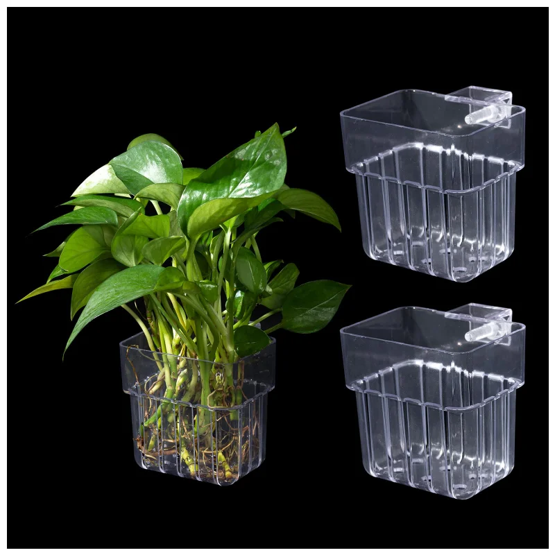 

5PCS Aquarium Plant Holder Wall Mounted Aquatic Plant Basket for Fish Tank Aquaponic Plant Cultivation and Landscape Decoration