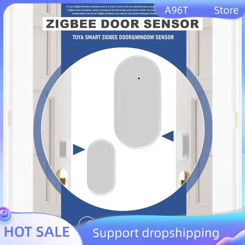 

A96T Tuya Zigbee Датчик дверей и окон Автоматизация умного дома Безопасность Защита Приложение Smartlife Сигнализация Дистанционное нажатие в реальном времени