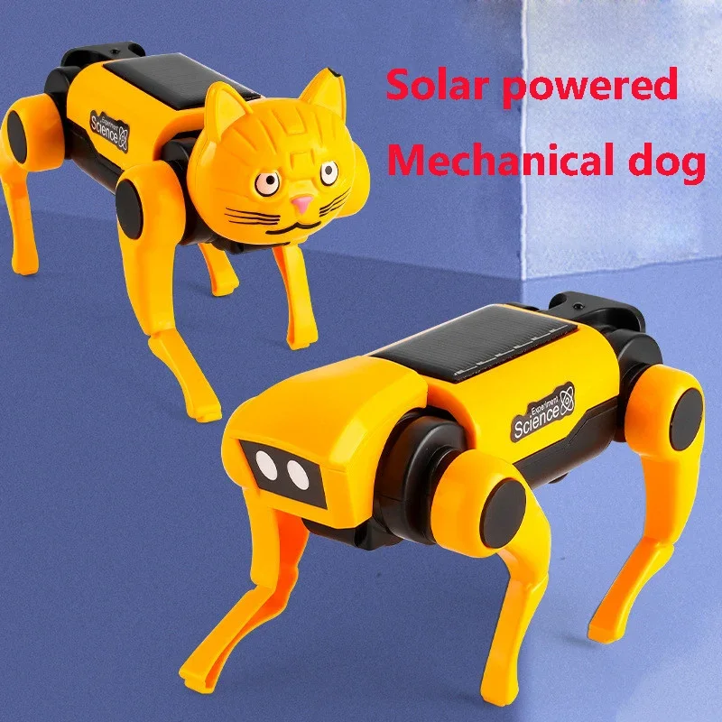 

New Robotic dog Solar Electronic Intelligent Interactive Dog With kids toys Diy Assembling Educational Science birthday gift