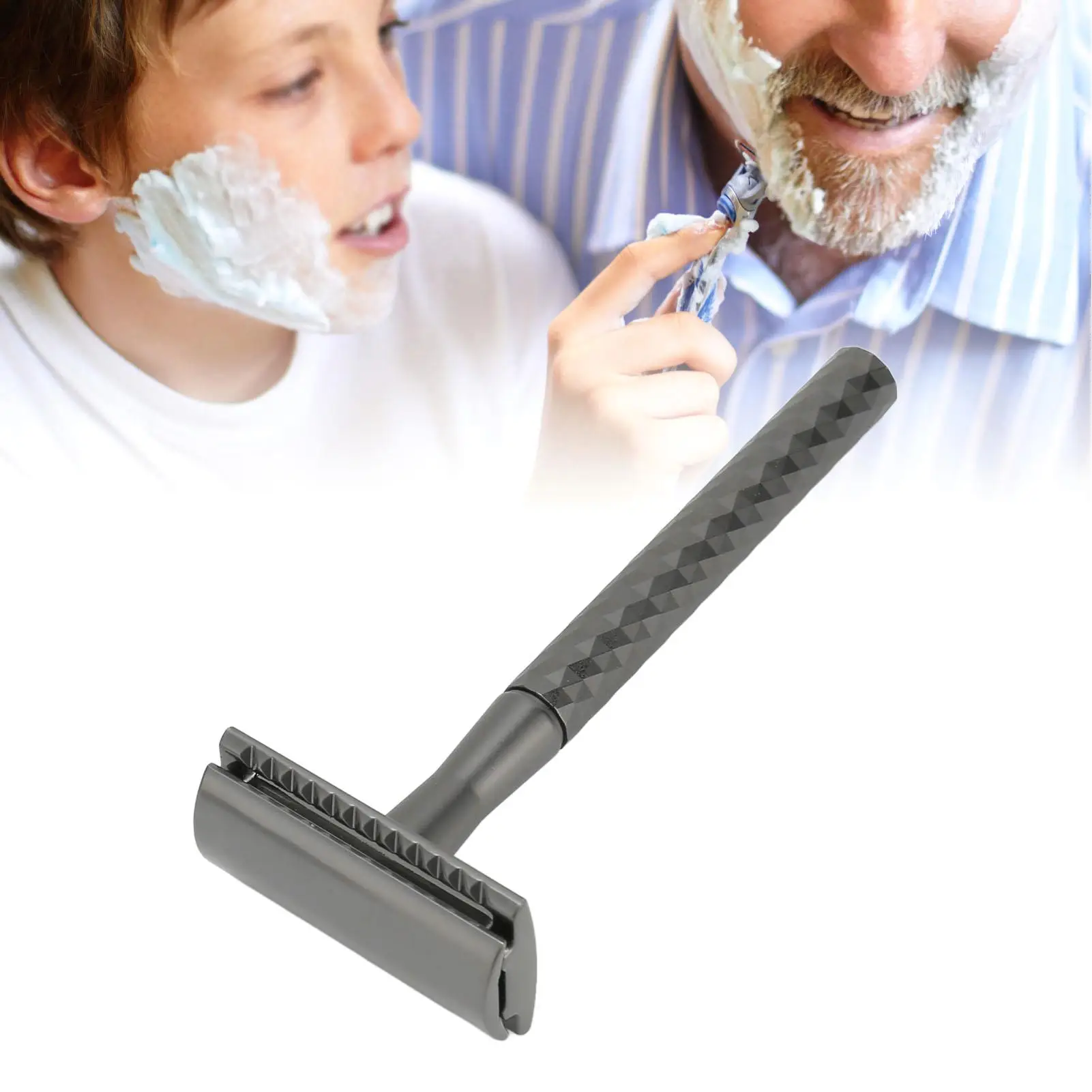 Recortador de barba Manual de aleación ergonómica para hombres, estante para viaje, amigable con el medio ambiente