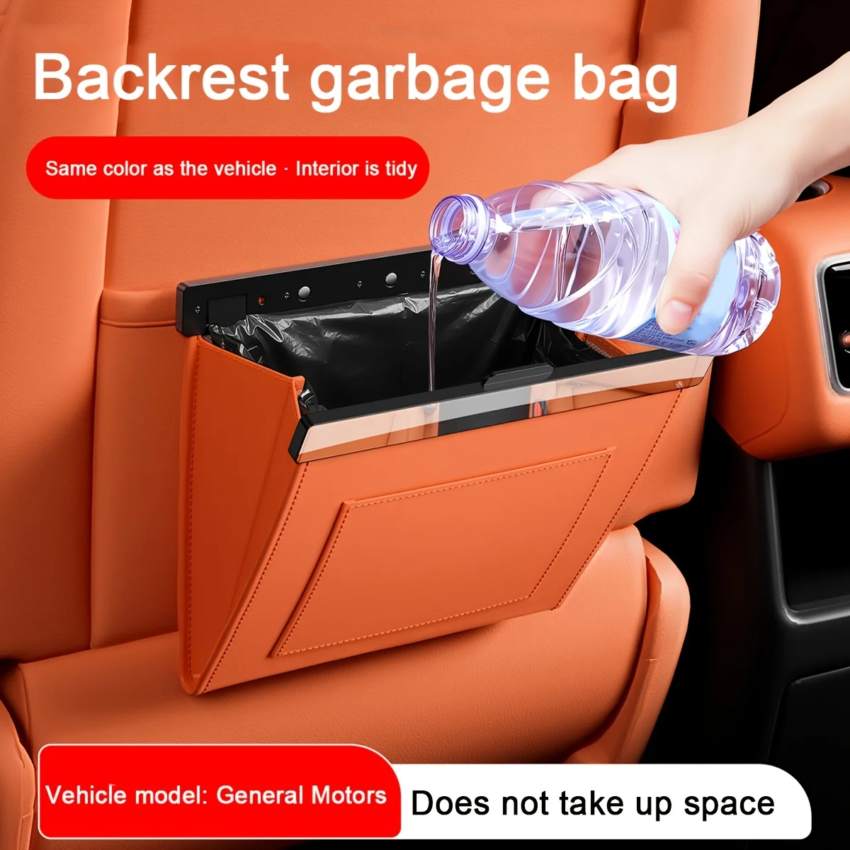 1 Stück Auto-Rücksitz-Aufbewahrungstasche, Universelle Auto-Rücksitz-Mülltasche, Hängende Aufbewahrungstasche, Rücksitz-Mülleimer, Gute Autoausstattung – Detail 3
