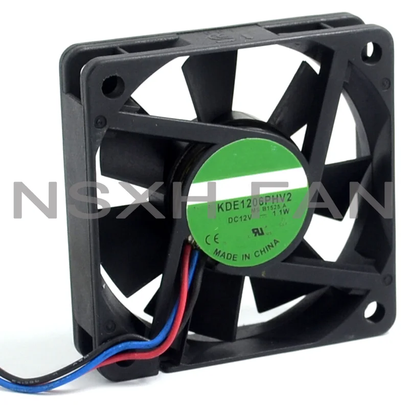 Ventilador silencioso, KDE1206PHV2, 12V, 1.1W, 6015, 60mm