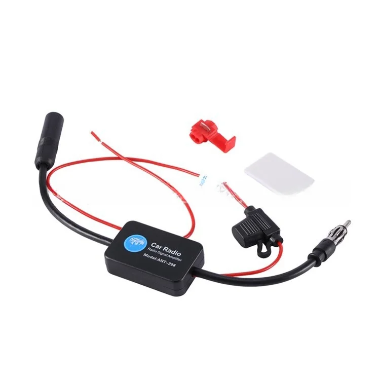 Antena activa para coche ANT208, amplificador de Radio FM, 12V