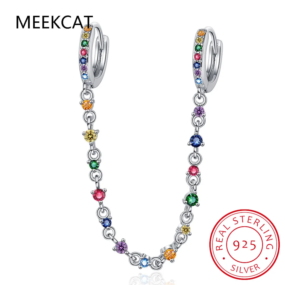 Natural Garnet Amethyst Citrine Peridot Blue Topaz 925 Sterling Silver Double Circles Hoop Earring Colorful Gemstone Jewelry