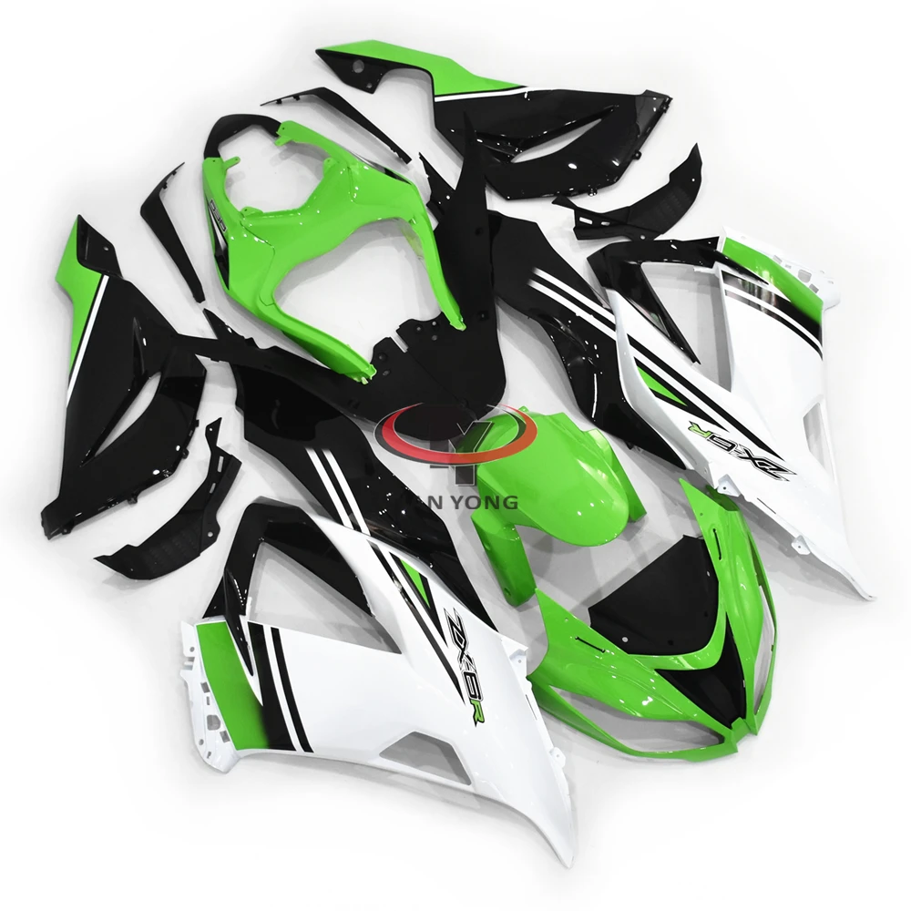 

Motorcycle Full Fairing Kit For ZX6R 2013 2014 2015 2016 2017 2018 ZX 6R 636 Bodywork Cowling Bright green white printing