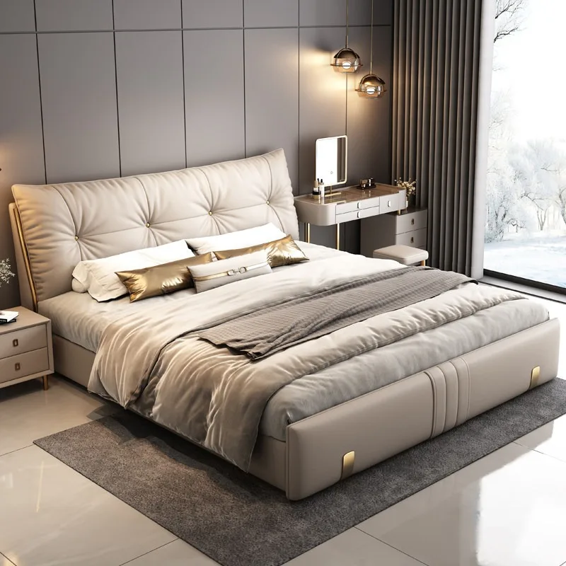 Postmodern Simple Bed Bedroom Beauty Designer Individual Service Bed Universal Reception Craft Muebles Postmodern Furniture