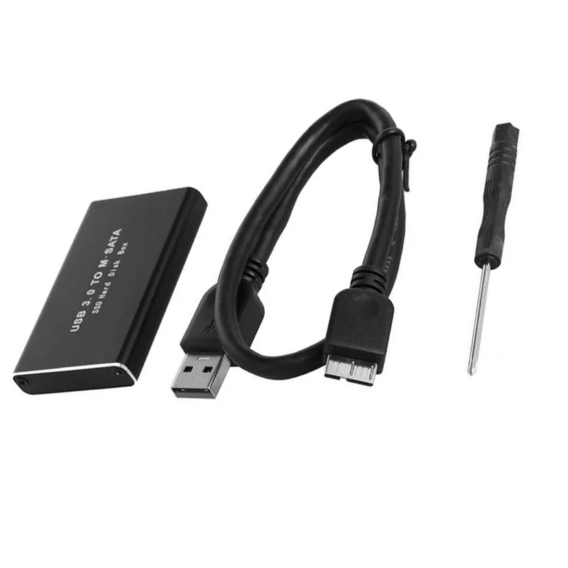 MSATA para USB 3.0 SSD Disk Box Adaptador de caixa de armazenamento para 30X50mm 30X30mm MSATA SSD