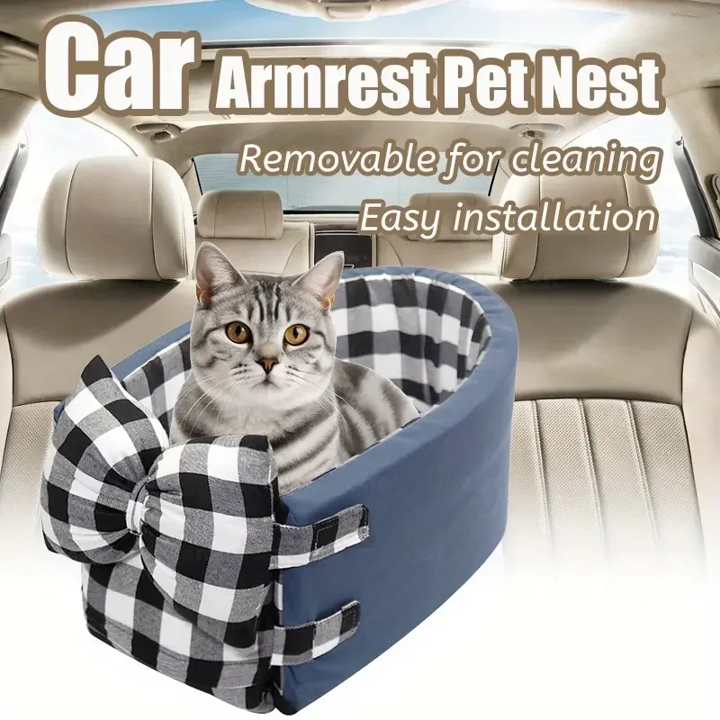 

EAFC Pet Car Seat, Winter Warm Pet Bag With Safety Buckle, Cat Carrier Dog Car Seat, Cat Safety Seat For Puppies And Kittens