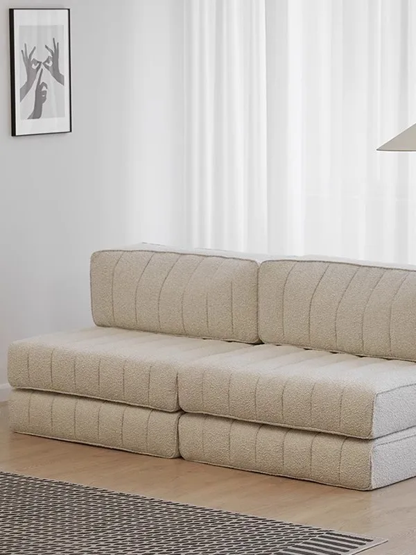 وحدة أريكة من القماش الشمالي مجموعة كتلة التوفو شقة صغيرة متحركة كاملة تفكيك وغسل أريكة حصير بدون ذراع #2