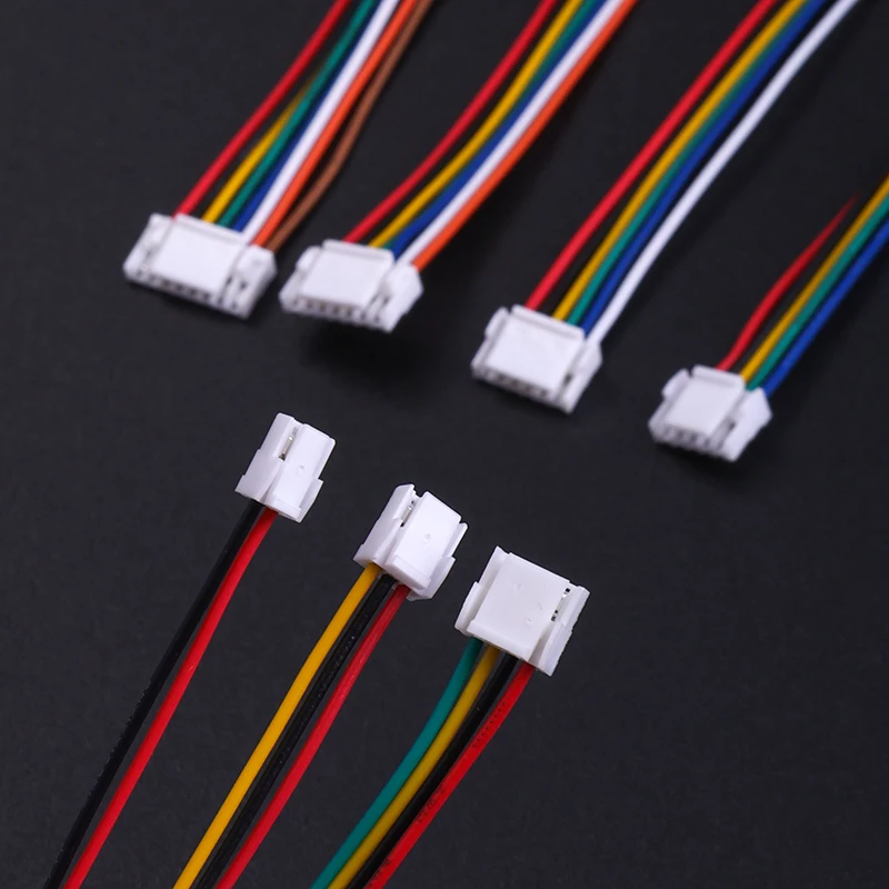 5Pcs Wire Cable Connector JST GH 1.25  2P  3P 4P 5P   6P 7P 8P  Micro Male Jack  Plug 15CM  28AWG