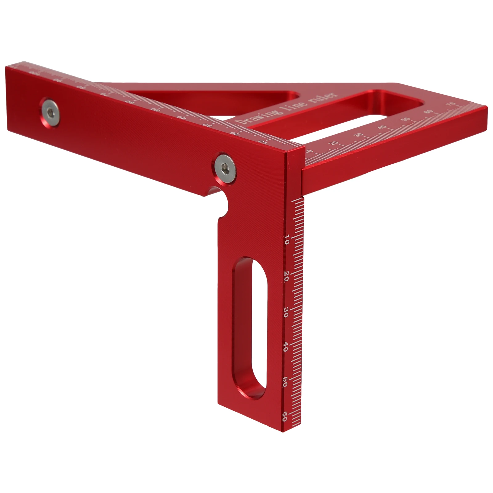 

Multifunctional Aluminum Alloy 45 90 Degree Triangle Ruler Miter Square Woodworking Measuring Tool Portable Lightweight Scriber