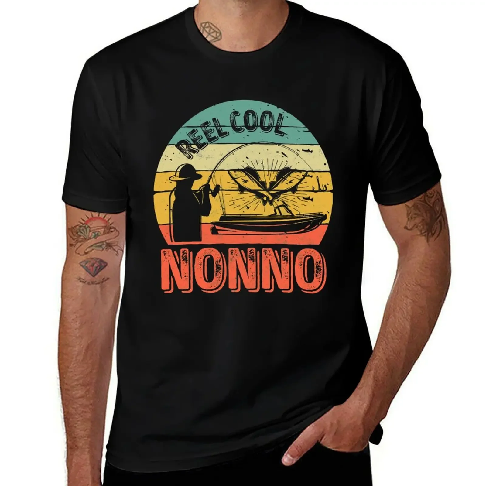 

Reel Cool Nonno Shirt Funny Fisherman Christmas Gift T-Shirt quick drying mens graphic t-shirts funny