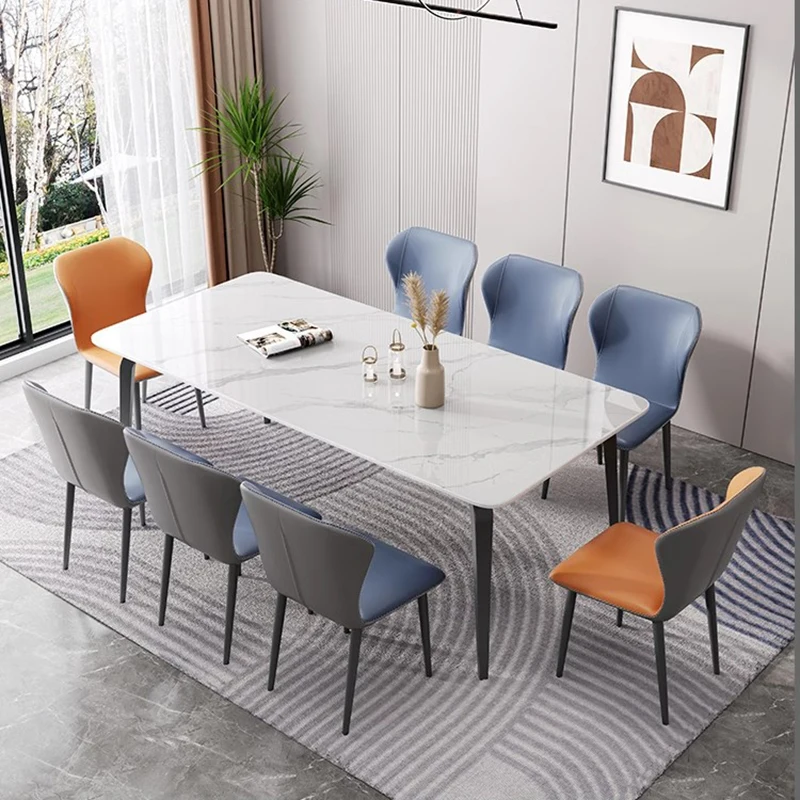 Combination Simple Dining Table Household Luxury High Individual Dining Table 6 Chair Legs Mesas De Jantar Home Furniture