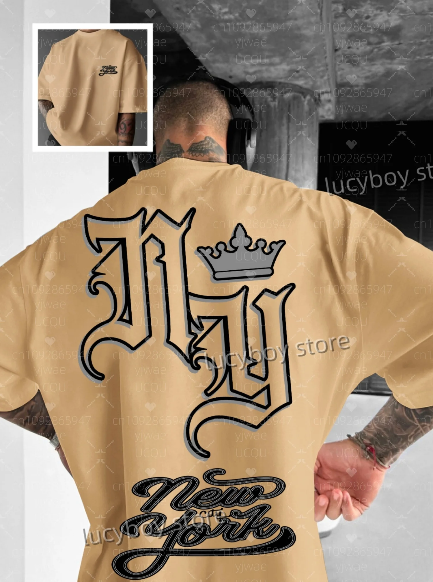 

2025 Summer Men Sports Daily Men's T-Shirt NEW YORY CITY Print 3 Colors Short-Sleeved O-NECK Tops Daily Street JERSEY T-Shirt