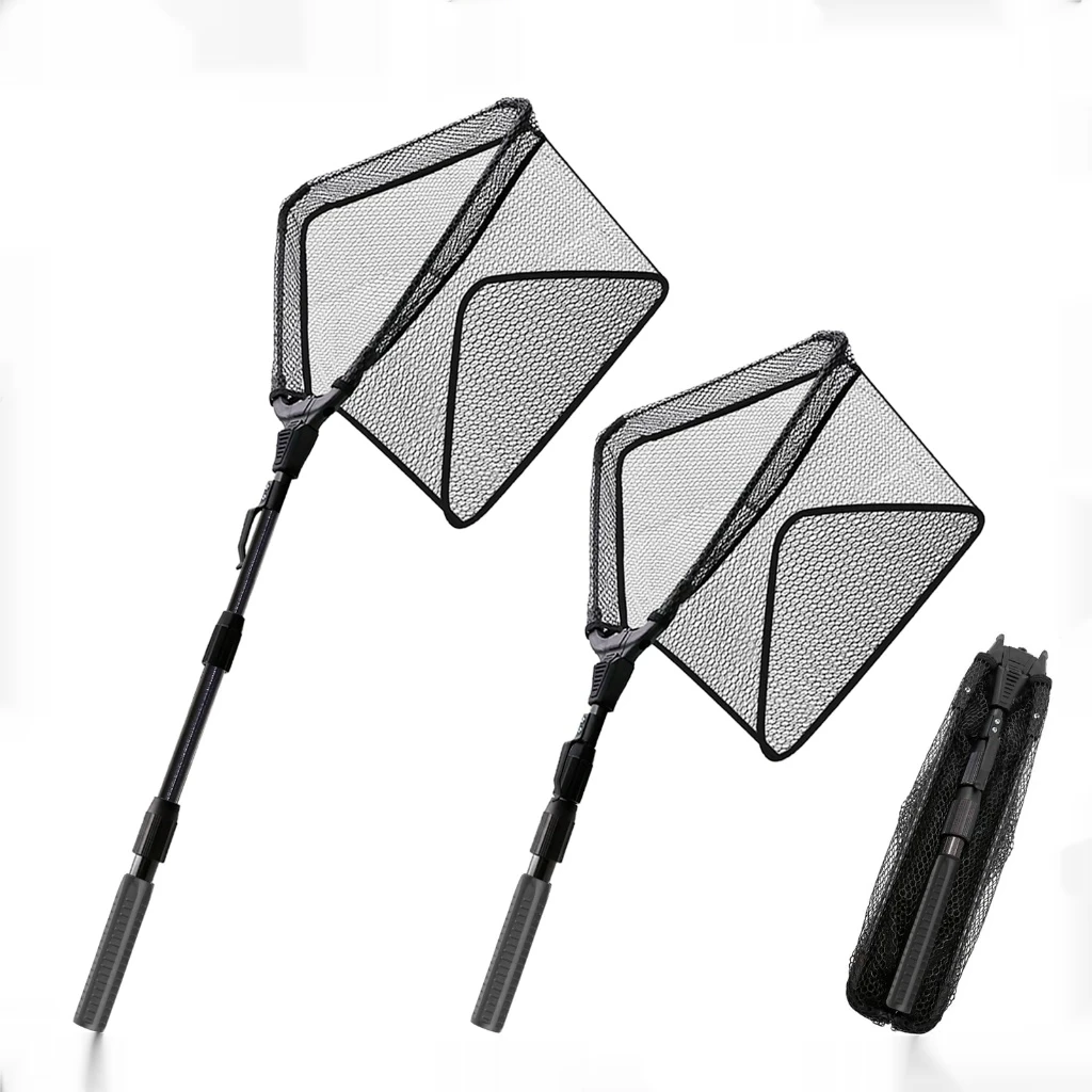 

1.1M/1.8M/2.5M Folding Fishing Net Floating Fishing Net Foldable Fishing Net Fishing Landing Net with Telescopic Rod Rubber Coat