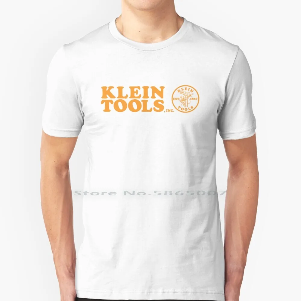 Klein Tools-Est . 1857 Logo ( Orange ) 100% Cotton T Shirt Klein Tools Electrician Sparky Tradesman Hard Builder Money Site