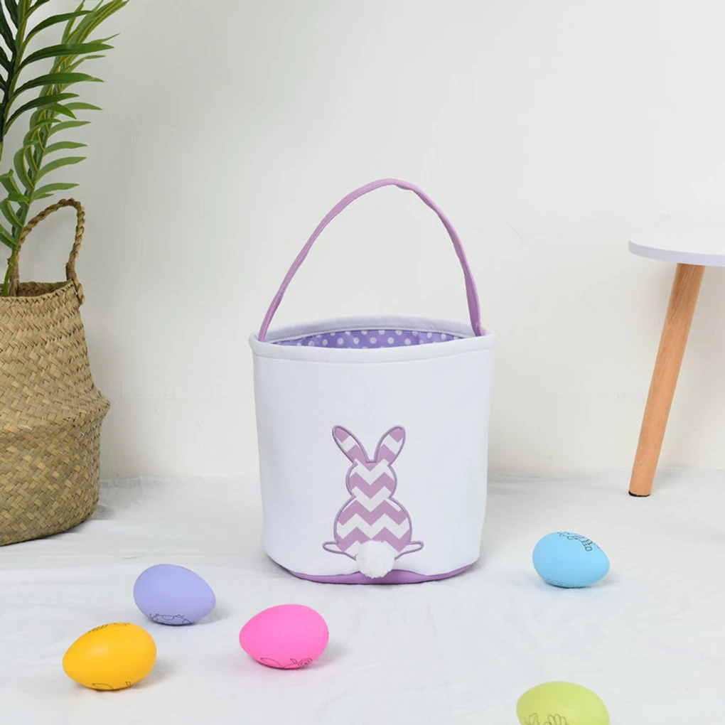 Сумка-кролик, большая вместимость, износостойкость, милый внешний вид, праздничные ведра, детские принадлежности, сумки с ручками, фиолетовая кружевная работа