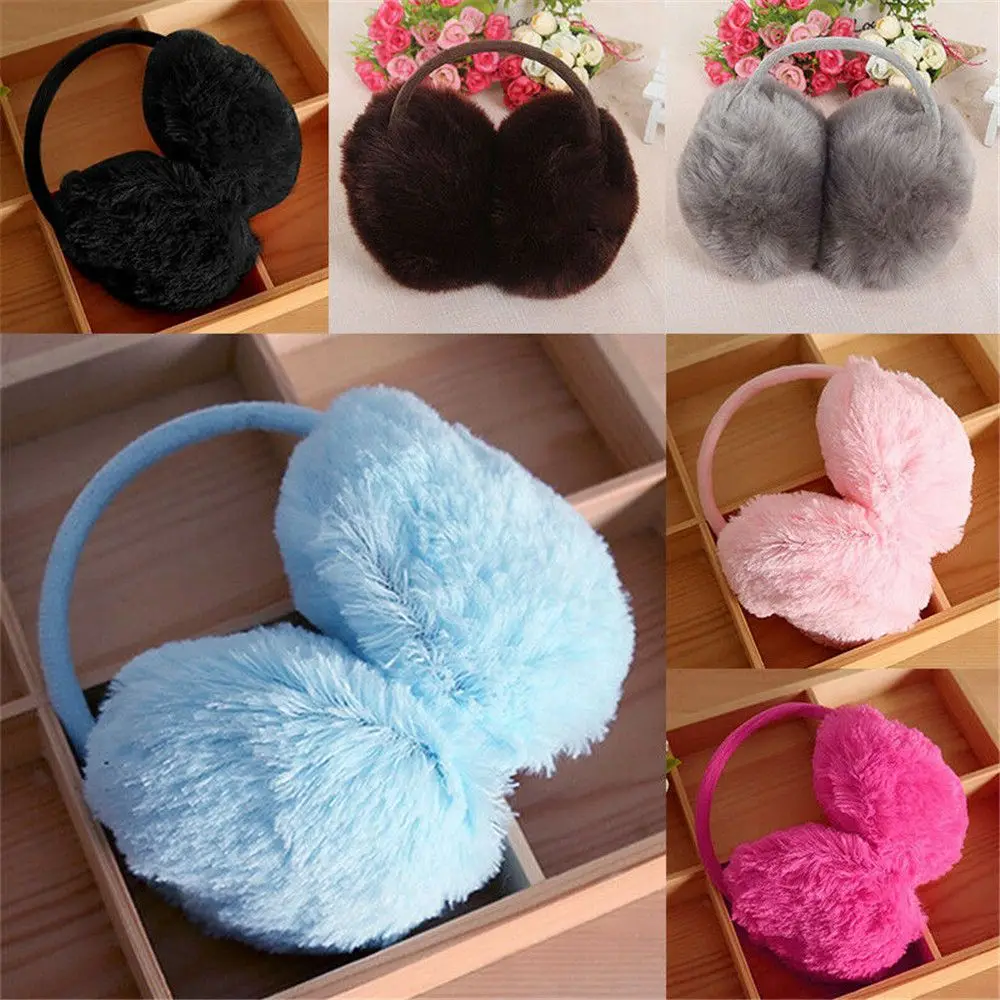 Winter Ear Muffs Warm Earflaps Women Fluffy Cosy Earmuffs Plush Soft Ear Warmer