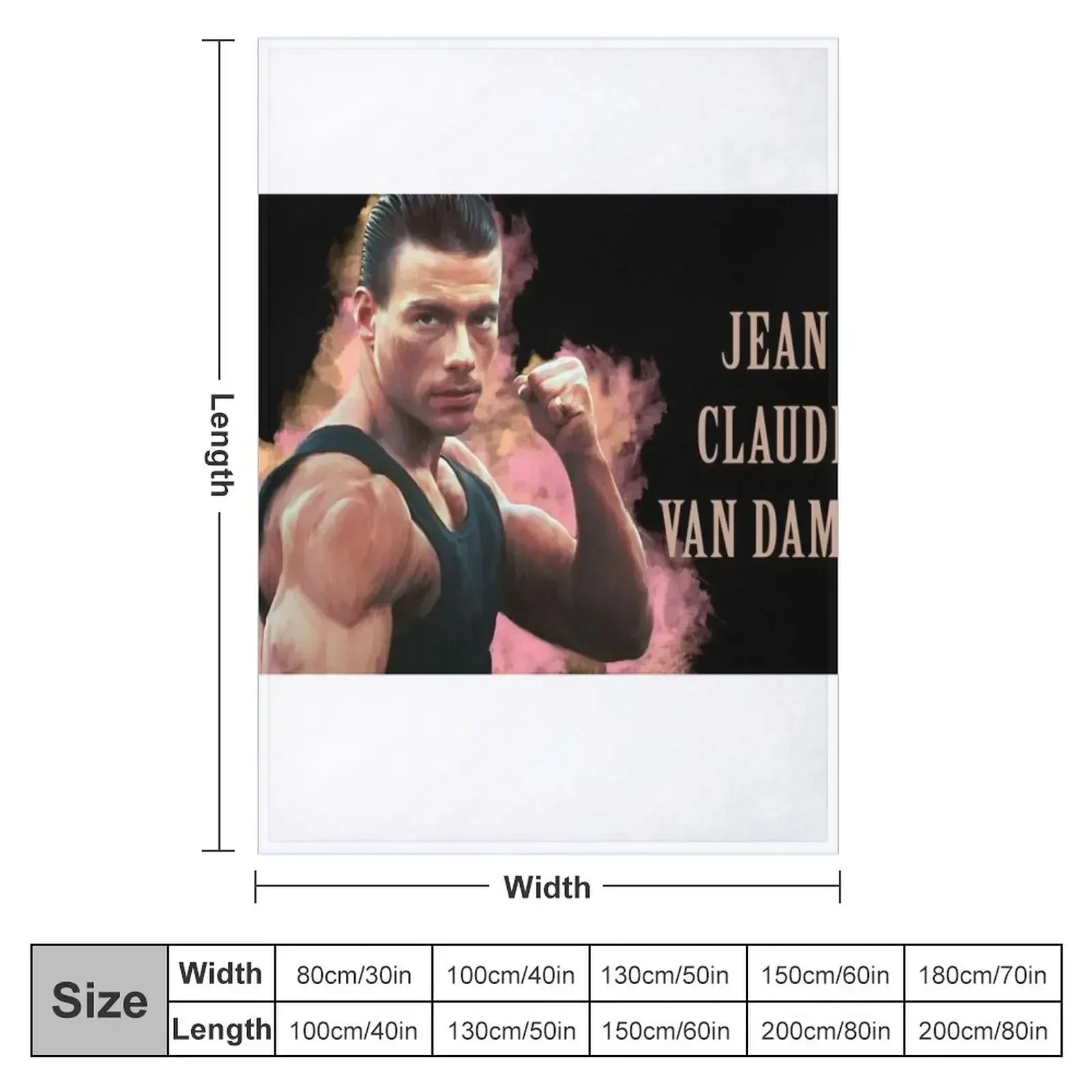 jean claude van damme Throw Blanket couch cozy soft plush fuzzy picnic outdoor blanket