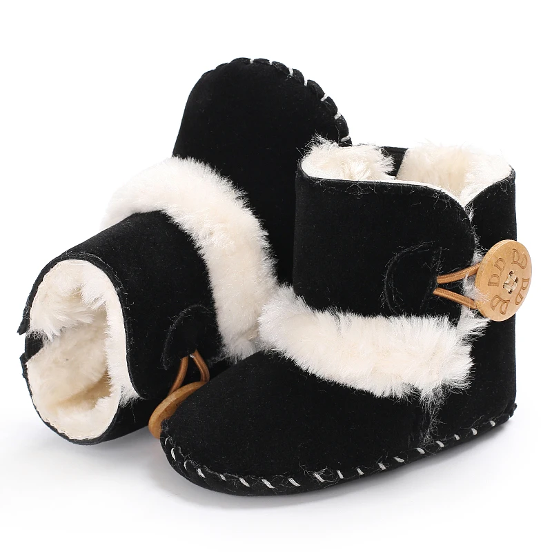 Nuovo inverno bambino peluche addensato suola in gomma calda antiscivolo stivali da neve per neonati Indoor e Outdoor primo passo scarpe da passeggio