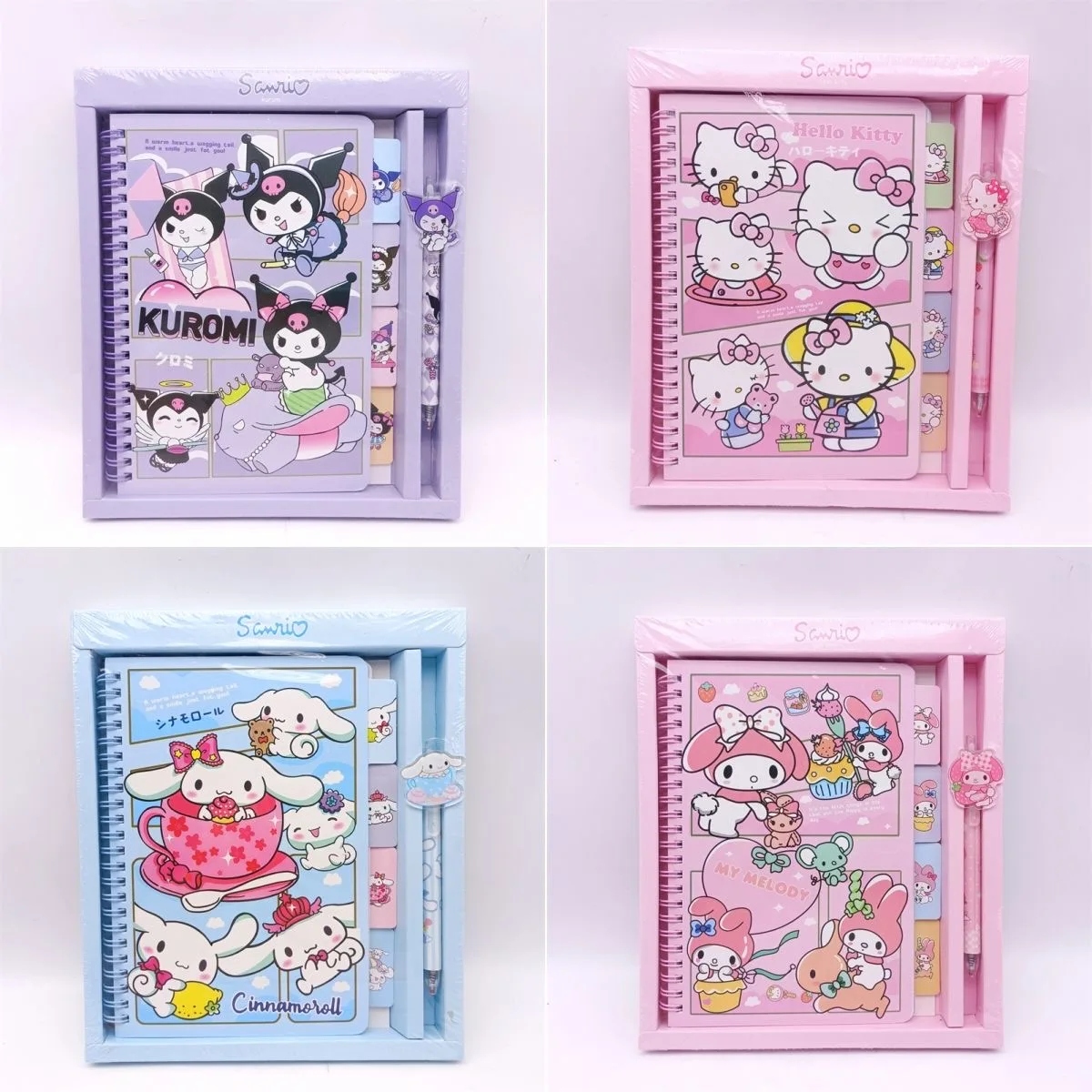

Новый набор канцелярских принадлежностей Sanrio: блокнот, ежедневник, коробка для канцтоваров с персонажами Hello Kitty, Kuromi, My Melody, Cinnamoroll, Pompompurin. Модный и милый дизайн.