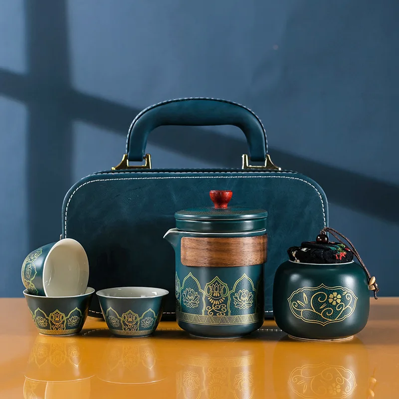 

Travel Tea Set Corporate Business Gift Travel Quick Cup High-end CustomizationLOGOA set of gift bags