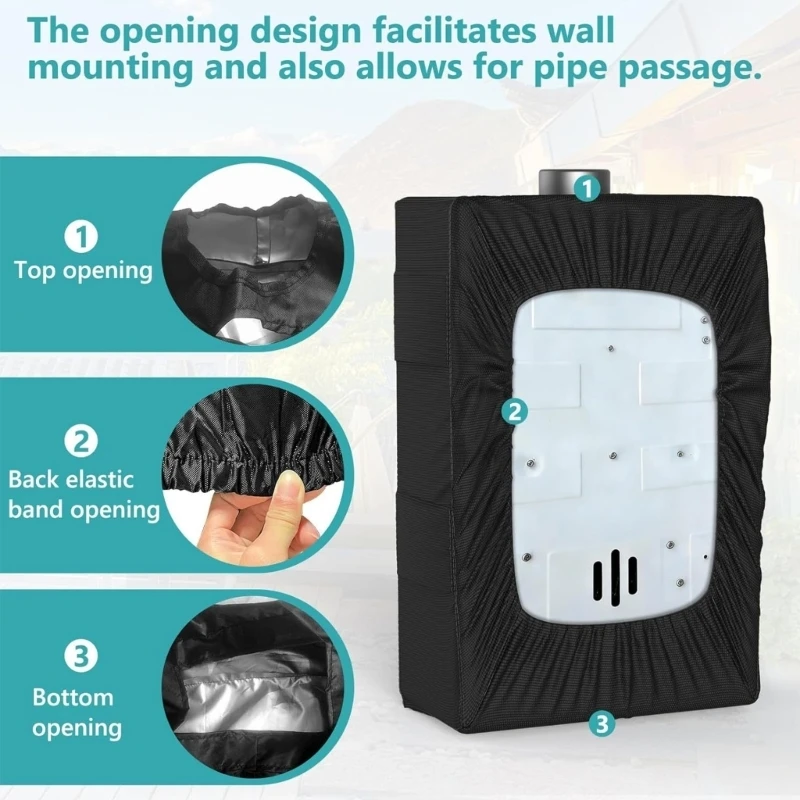  Universal Cover For Outdoor Portable Tankless Hot Water Unit Strong Polyester Dustproof Enclosure