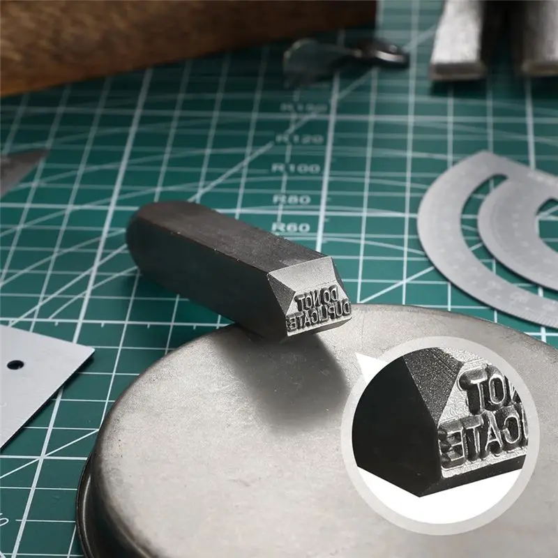 M12K-Leather Craft For Key Punch 1/16 Inch Metal Stamps For Keychain- Do Not Duplicate Stamp Steel Tool