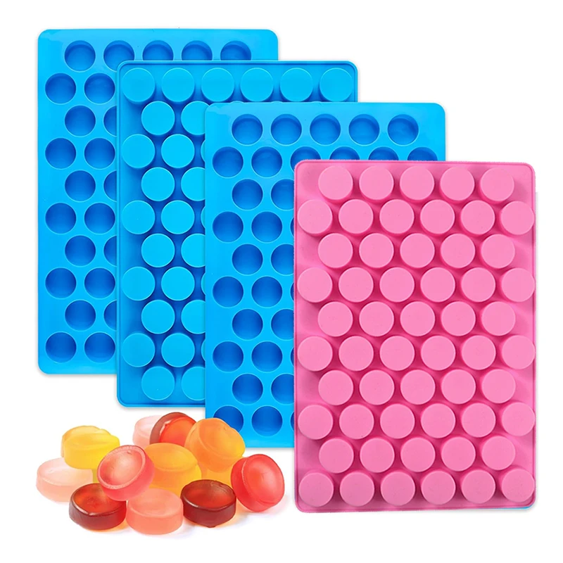 Round Candy Silicone Molds For Gummy Chocolate Keto Snacks Ice Cube Cylinder Caramels Making Supplies Dog Pet Treats Wax Melts