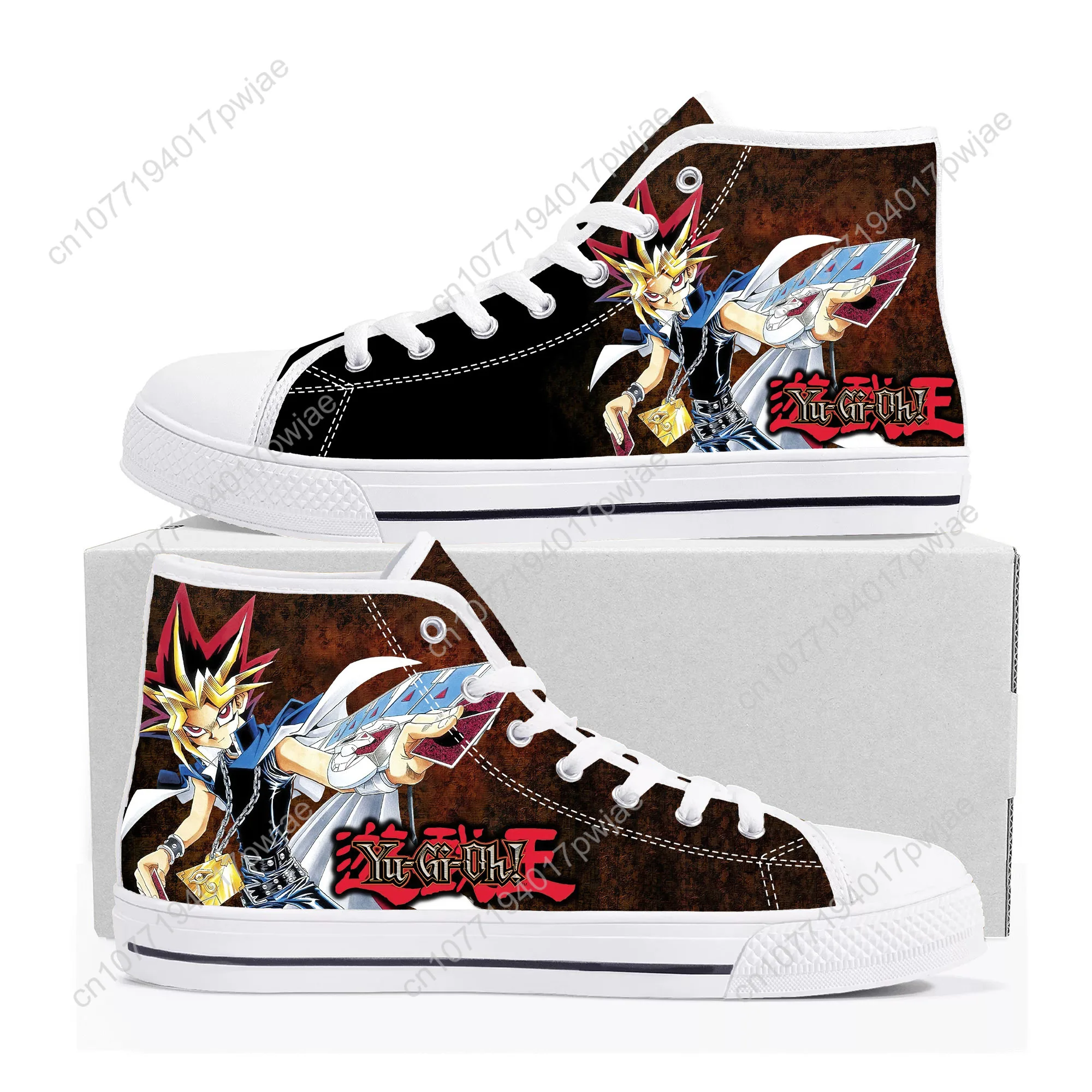 Yu Gi Oh Anime High Top, zapatillas de deporte de alta calidad para hombre y mujer, zapatillas de lona para adolescentes, zapatos transpirables de Ghana