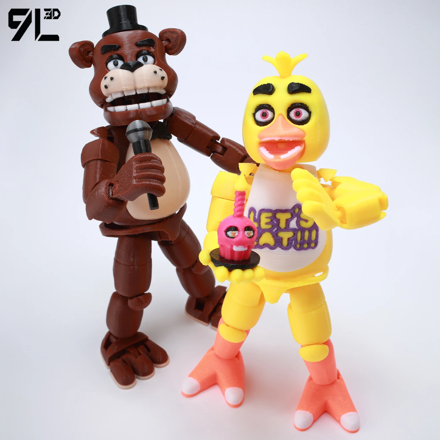 Figura de Acción 9L3D Impresa de Chica Lucky Titan13 de Five Nights at Freddy's (FNAF), Oso de Medianoche, Articulada y Desmontable