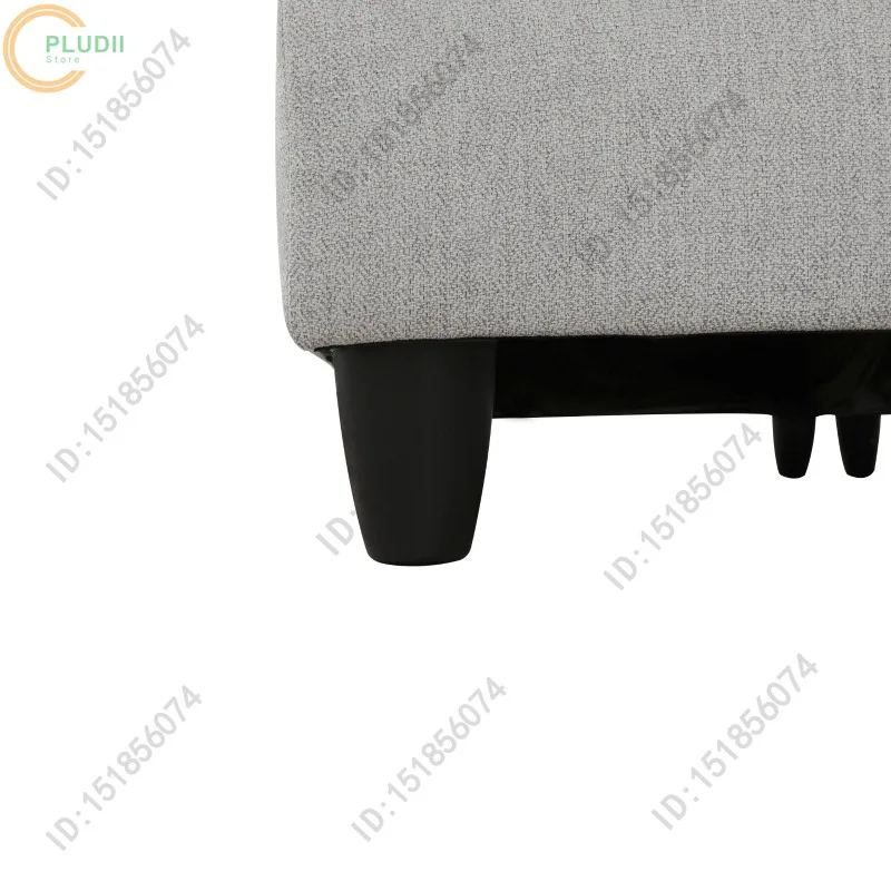 أرائك من الفلانيل باللون الرمادي الفاتح مكونة من 3 قطع طقم أريكة لغرفة المعيشة أريكة مقطعية ناعمة من القطيفة مع كرسي استوديو مكتب الشقة المنزلية