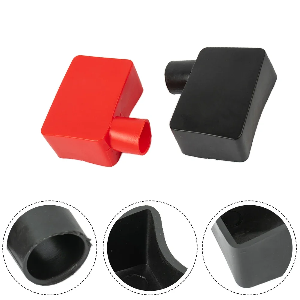 Pair Battery Terminal Cover Black & Red Cap Car Connectors Cover Insulator Rubber Terminal Wire Battery Brand New