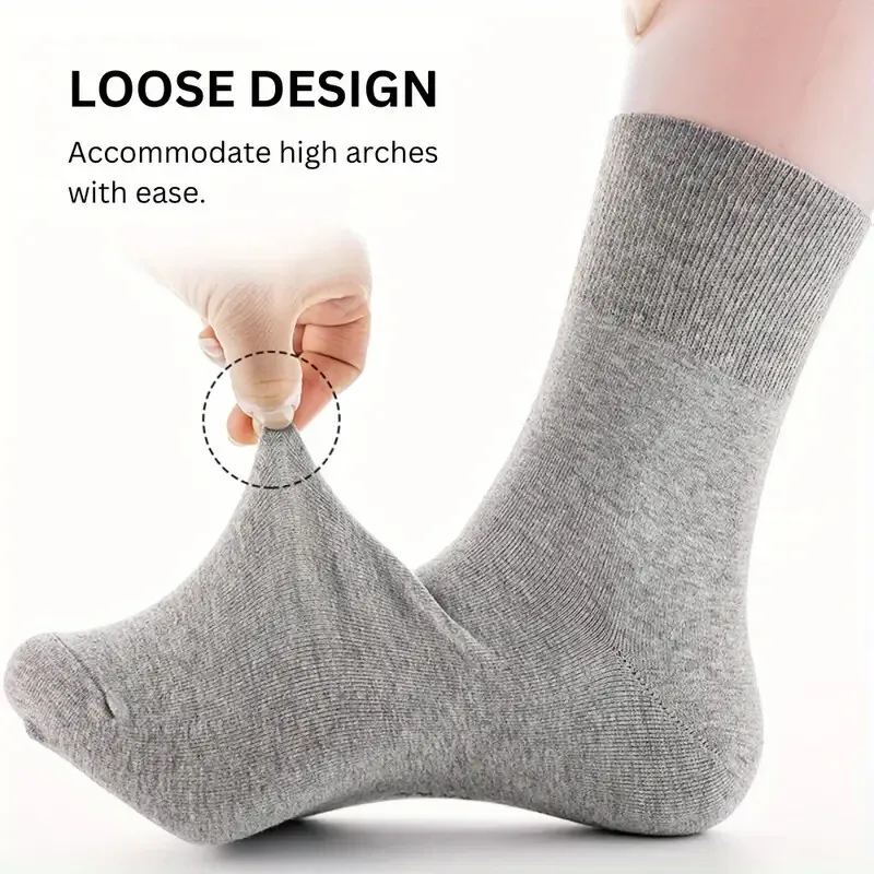 7 pairs women's non binding diabetes socks comfortable breathable shoes suitable for elderly and pregnant women for fat feet image 4