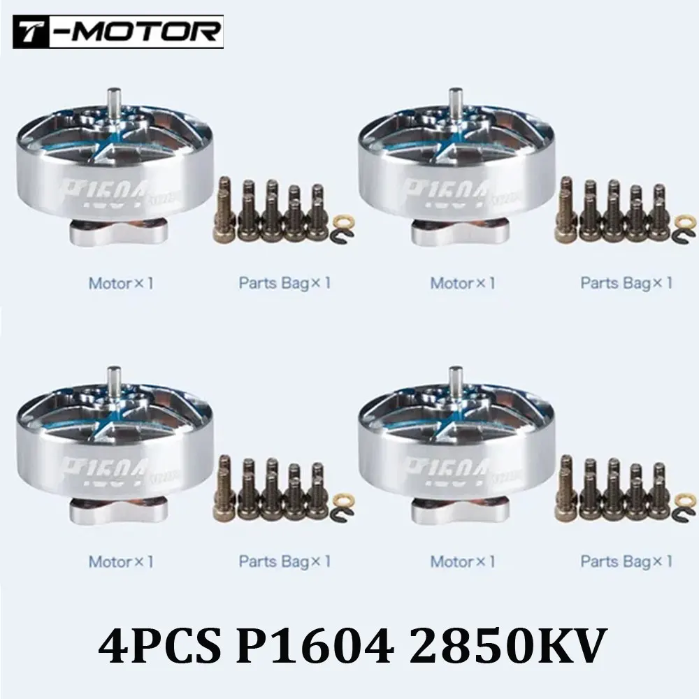 4 STKS T-MOTOR P1604 KV2850 6 S/KV3800 4 S Borstelloze Motor 1.5mm As 9*9mm Gaten Voor RC FPV Freestyle 3.5 inch Sub 250g Drone