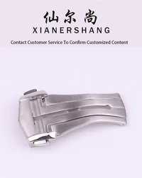 XIANERSHANG Custom O-MEGA SEAMASTER Original Watch Clasp 18MM Steel Folding Buckle Sharp Pointed Integrated Molding Belt Buckle