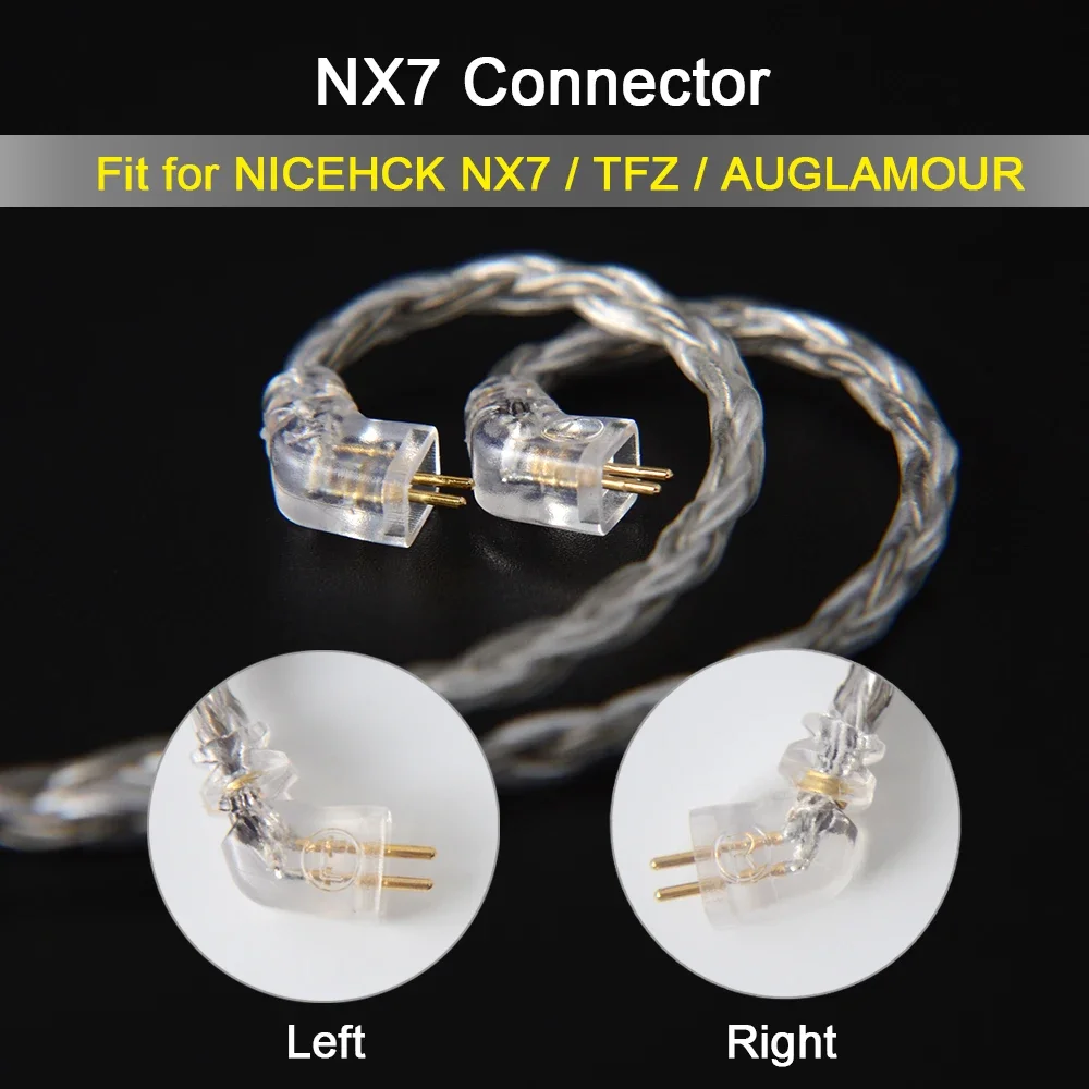 NiceHCK C16-4 16 Core Silver Plated Cable 3.5/2.5/4.4mm Plug MMCX/2Pin/NX7/QDC Connector For TRNV90 KZZSX TFZ QDC NX7/DB3 BL-03