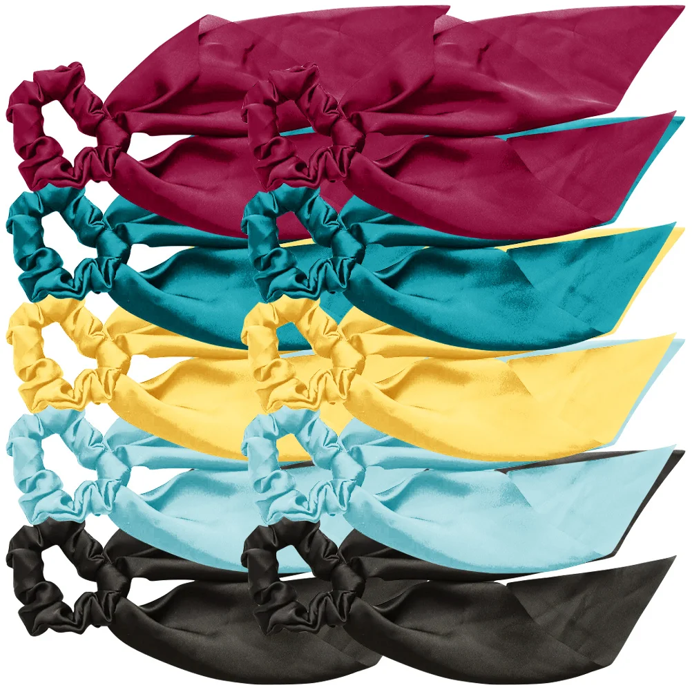 

10 Pcs Silk Scrunchies For Ribbon for Thick Ponytail Hair Ribbons For Women Hair Rope Holders Comfortable Daily Use