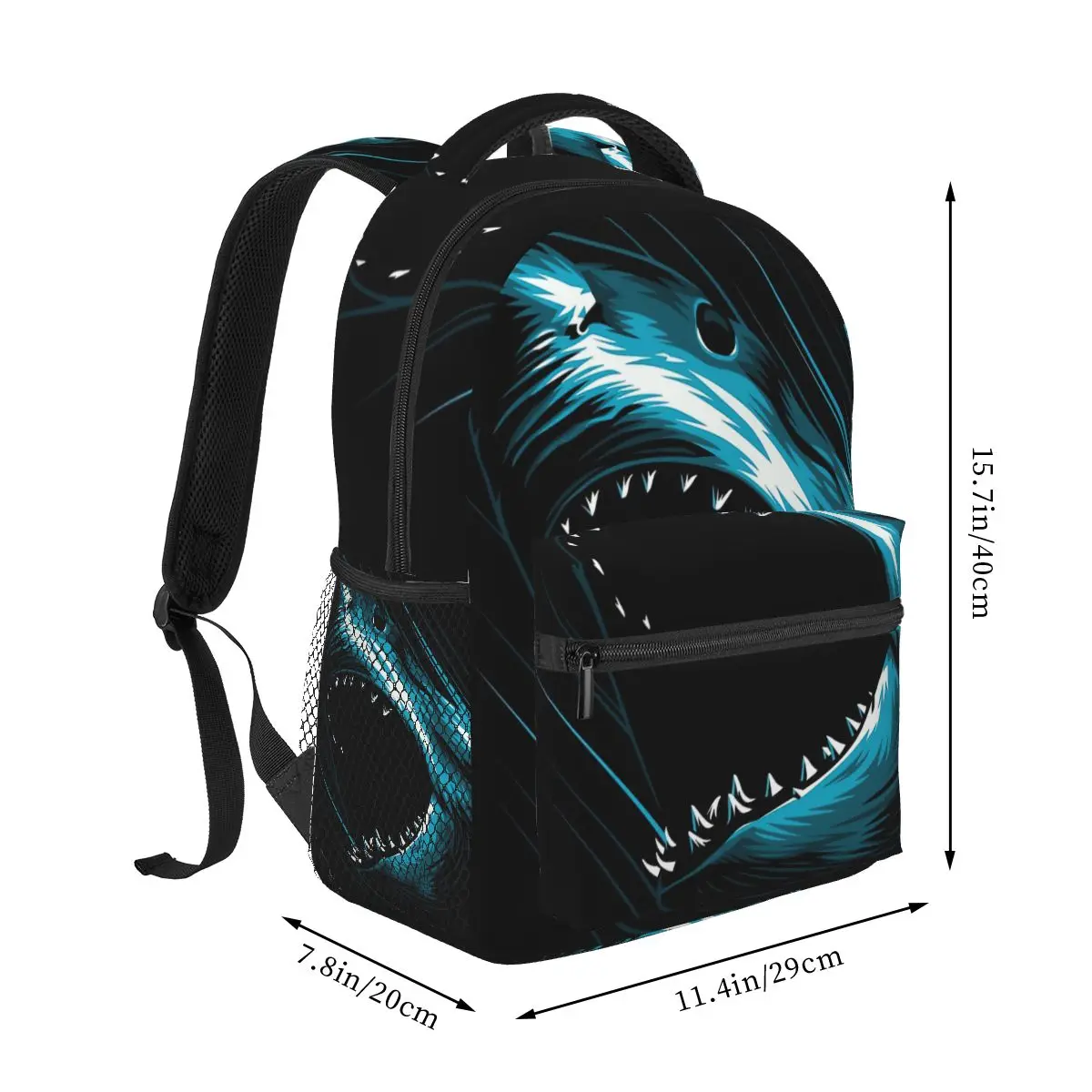 Megalodon Attack Backpack for Girls Boys Travel RucksackBackpacks for Teenage school bag