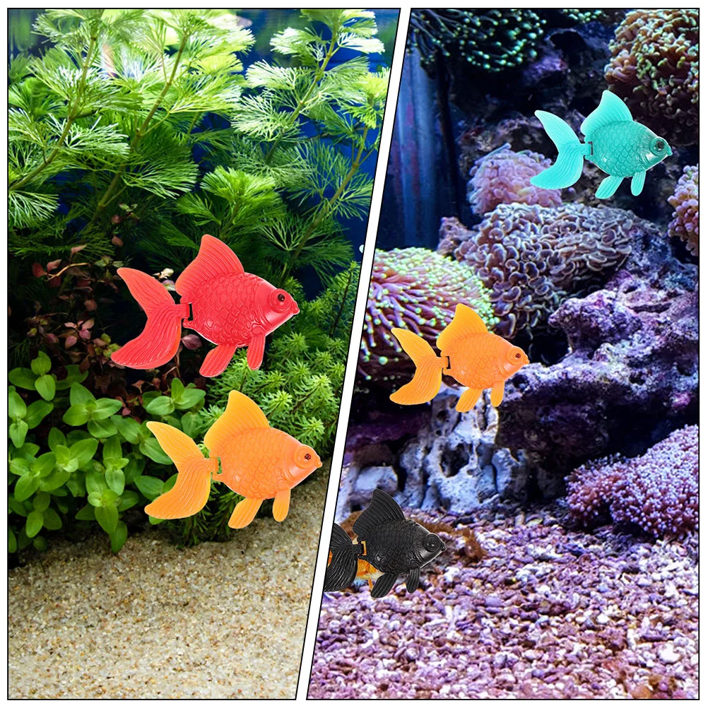 

12 Pcs Realistic Fake Goldfish Simulated Plastic Aquarium Decor Floating Fish Tank Ornaments Household Pet Supplies
