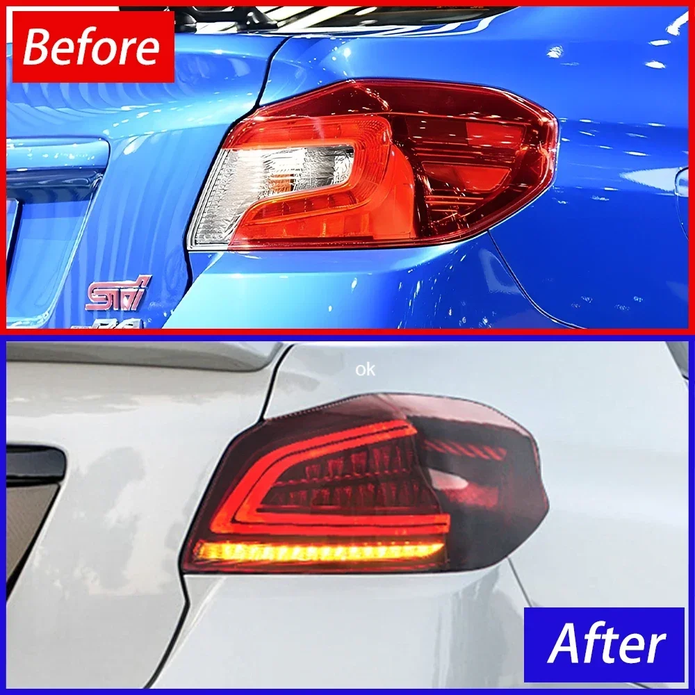 Car Taillights Assembly For Subaru Impreza WRX 2015-2020 Upgrade Benz Style LED  Dynamic Signal Auto Rear Back Lamps Accessories