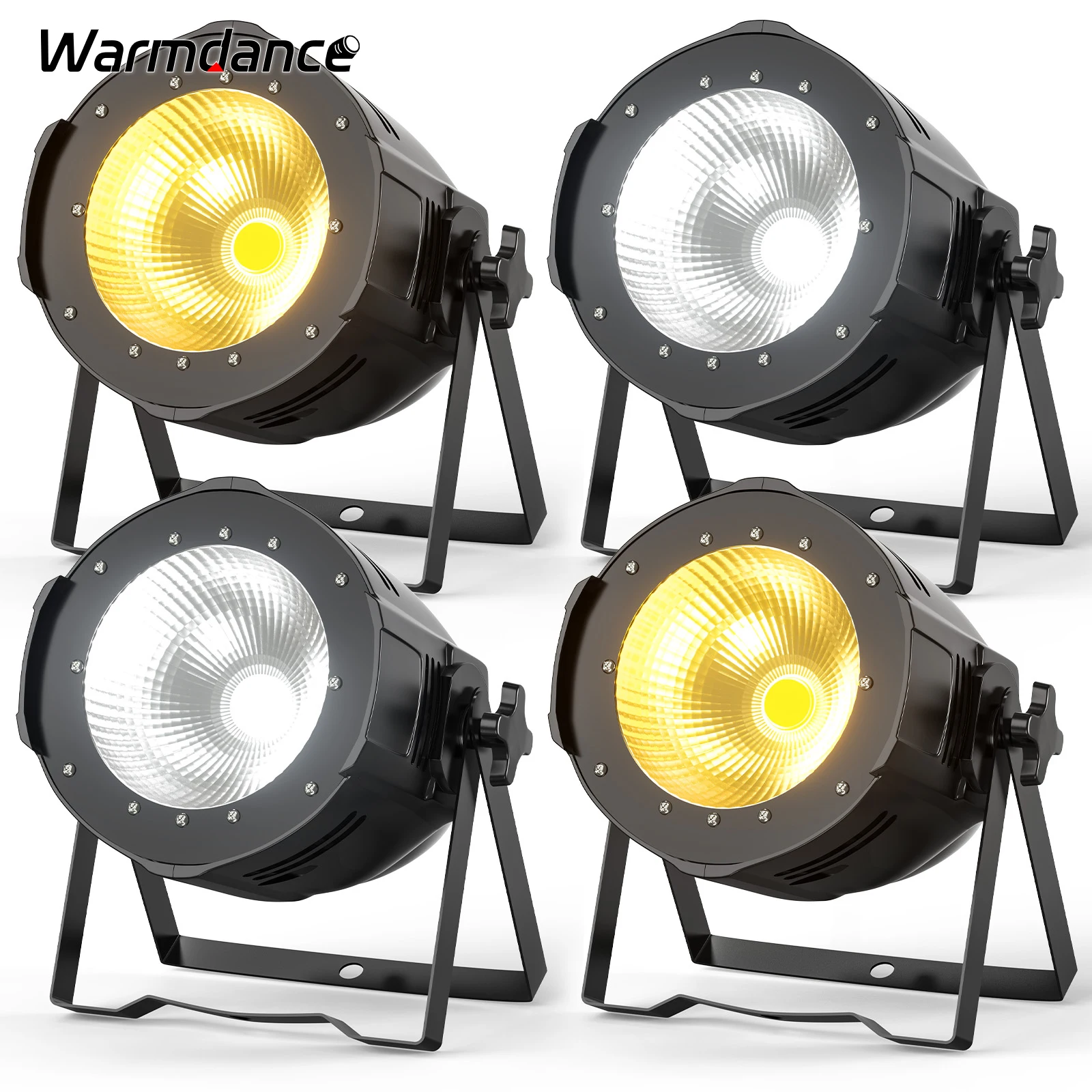 

4PCS/SET 100W COB LED Par Light DMX Control Stage Lighting effect Cast Aluminum Park Light for Concert Party Weddings Dance Hall